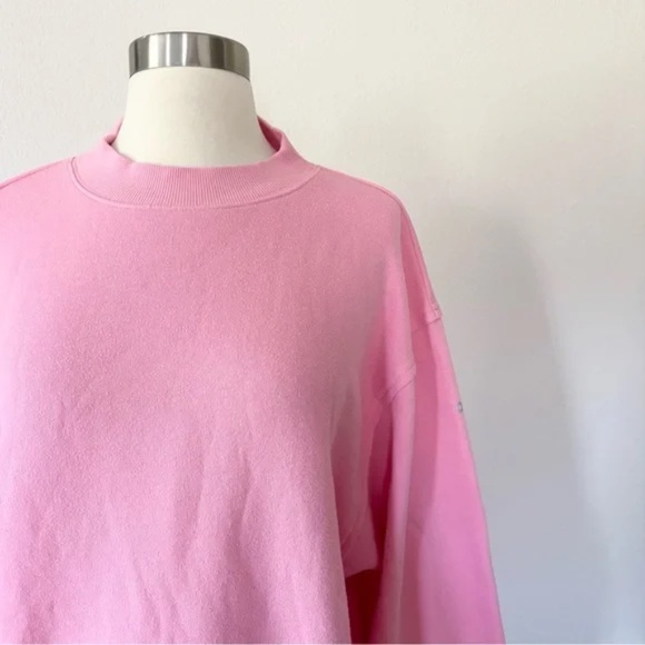 ALO Yoga Freestyle Mock Neck Sweatshirt Sweet Pink Medium - Picture 2 of 5